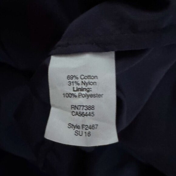 J CREW Navy Blue Lace Midi Sleeveless Fitted Sheath Dress Lined Wedding Formal 2 - Picture 6 of 7